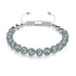Midnight Confetti | Silver x White | Kikiballa Bracelet